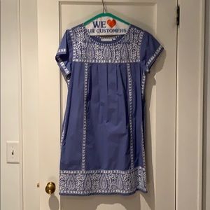 House of Pom Pomegranate Embroidered Dress